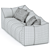 Stylish B&B Italia Sofa 3D model small image 3