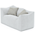 Italian Design Bamboo 2-Seater Sofa 3D model small image 2