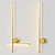 Elegant Metal Glass Coordinates Wall Lamp 3D model small image 1