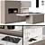 Contemporary Cream Kitchen Unit 3D model small image 5