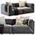  Sleek Modern Meridiani Bacon Sofa 3D model small image 2