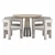 Sleek Dining Set with Ivory Armchair 3D model small image 3