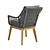 Adara Outdoor Dining Chair 3D model small image 3