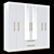 Sleek Mirrored Wardrobe Solution 3D model small image 1