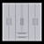 Sleek Mirrored Wardrobe Solution 3D model small image 3