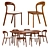 Contemporary Dining Set Neva Light 3D model small image 1