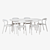 Contemporary Dining Set Neva Light 3D model small image 3