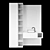 Modern Bathroom Set with Illuminated Mirror 3D model small image 6