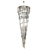 Crystal Pendant Chandelier Gold Chrome 3D model small image 1