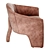 Auburn Velvet Fae Chair 3D Model 3D model small image 2