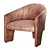 Auburn Velvet Fae Chair 3D Model 3D model small image 3