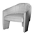 Auburn Velvet Fae Chair 3D Model 3D model small image 4