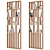 Wooden Room Divider Shelving 3D model small image 2