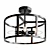 Lallier Caged Circle Ceiling Light 3D model small image 1