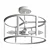 Lallier Caged Circle Ceiling Light 3D model small image 2