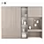 Illuminated Storage & Workstation: Beige & Blue 3D model small image 1
