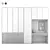 Illuminated Storage & Workstation: Beige & Blue 3D model small image 3