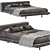 Modern Zenit Bed in Millimeters 3D model small image 1