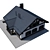 Modern Wood Home Model 3D model small image 5