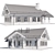 Modern Wood Home Model 3D model small image 7
