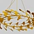 Blooming White Floral Chandelier 3D model small image 4