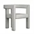 Elegant Black Stature Chair 3D model small image 3