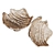 Leaf Pull Cast Furniture Handle 3D model small image 1