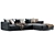 Elegant Poliform Bristol with Ottoman 3D model small image 4