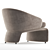  Modern Minotti Halley Armchair 3D model small image 4