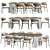 Modern Minimalist Oleandro Dining Set 3D model small image 1