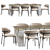 Modern Minimalist Oleandro Dining Set 3D model small image 2