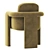 Luxurious Velvet Floria Armchair 3D model small image 4