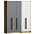 Modern Melamine 3D Model Kit 3D model small image 1