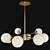 Sleek Modern Linear Sputnik Chandelier 3D model small image 2