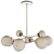 Sleek Modern Linear Sputnik Chandelier 3D model small image 5