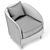 Sophisticated Farrah Caracole Chair 3D model small image 6