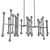 Luxury Metal Chandelier Modern Design 3D model small image 2