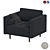 Elegance Elevated: Luca Armchair 3D model small image 1