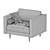 Elegance Elevated: Luca Armchair 3D model small image 7