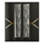 Luxury Italian Black Gold Wardrobe 3D model small image 2
