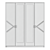Luxury Italian Black Gold Wardrobe 3D model small image 3
