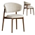 Modern Wood Dining Chair Oleandro 3D model small image 1
