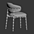 Modern Wood Dining Chair Oleandro 3D model small image 4