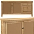Rattan Pine Buffet Gabin 3D model small image 1