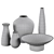 Decorative Vases Set with Vray Materials 3D model small image 2