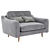Phoebe Snuggler: Cozy Armchair Comfort 3D model small image 1
