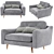 Phoebe Snuggler: Cozy Armchair Comfort 3D model small image 2