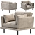 Modern Alfinosa Kreslo 2017 Chair 3D model small image 2
