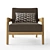RH Avila Teak Lounge Chair 3D model small image 2