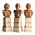 Niobe Bust Statue in Metal & Plaster 3D model small image 2